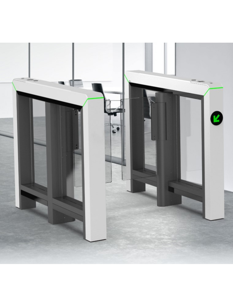 Zkteco Bi Directional Access Turnstile Gate With Folding Acrylic Barrier