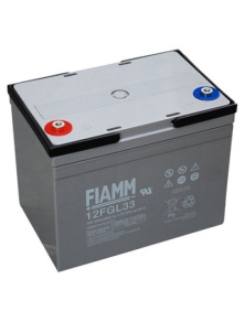 RECHARGEABLE LEATHER BATTERY FIAMM 12v 33 amp. Terminal m6 12FGL33