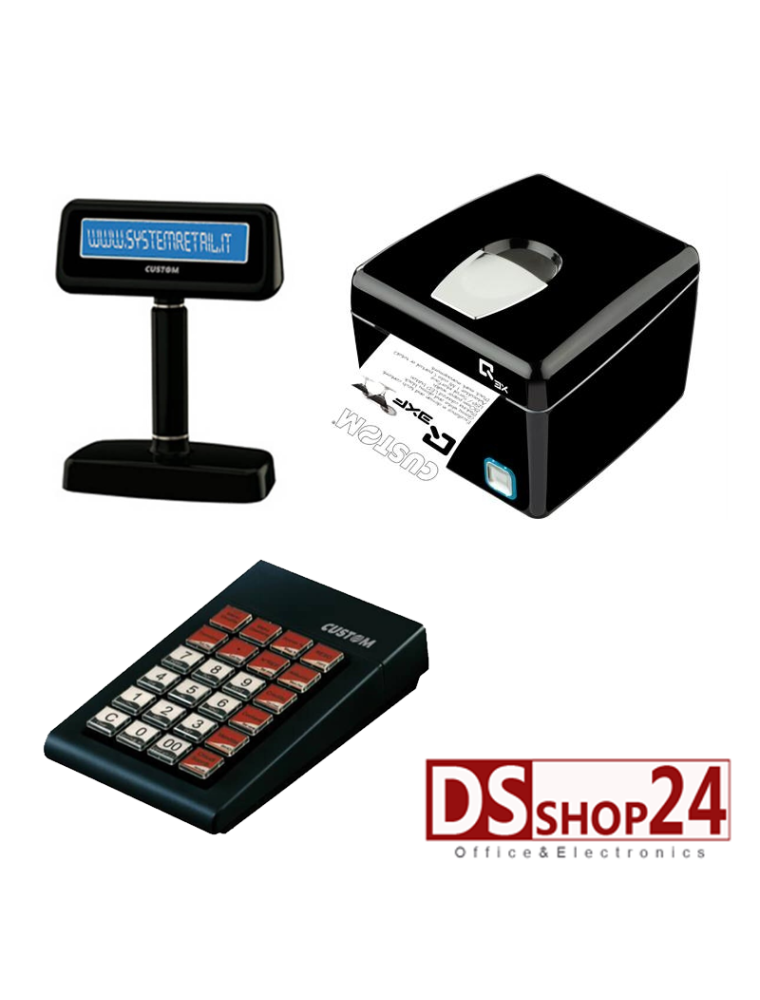 FISCAL PRINTER + KEYBOARD + DISPLAY SYSTEM RETAIL / CUSTOM  Q3X F RT