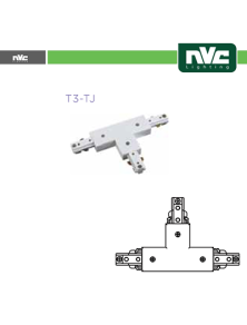 T SHAPED CONNECTOR FOR WHITE T3 TRACK