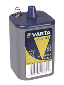 BATTERY ZINC / CHLORIDE VARTA 4R25X