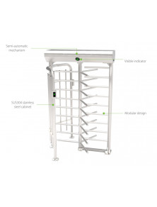 TWO-WAY ACCESS TURNSTILE WITH NINE ROTATING ARMS