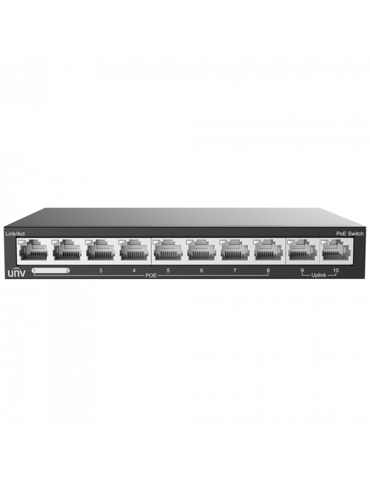 UNIVIEW SWITCH 8PORTE POE GIGABIT