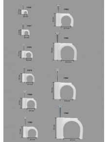 CABLE CLIP WHITE 5MM