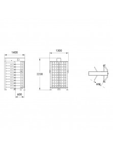 TWO-WAY ACCESS TURNSTILE 10 REMOVABLE ROTATING ARMS