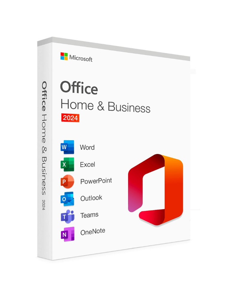 MICROSOFT OFFICE 2024 HOME & BUSINESS MEDIALESS BOX