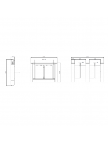 TWO-WAY ACCESS TURNSTILE WITH ACRYLIC SWING DOOR